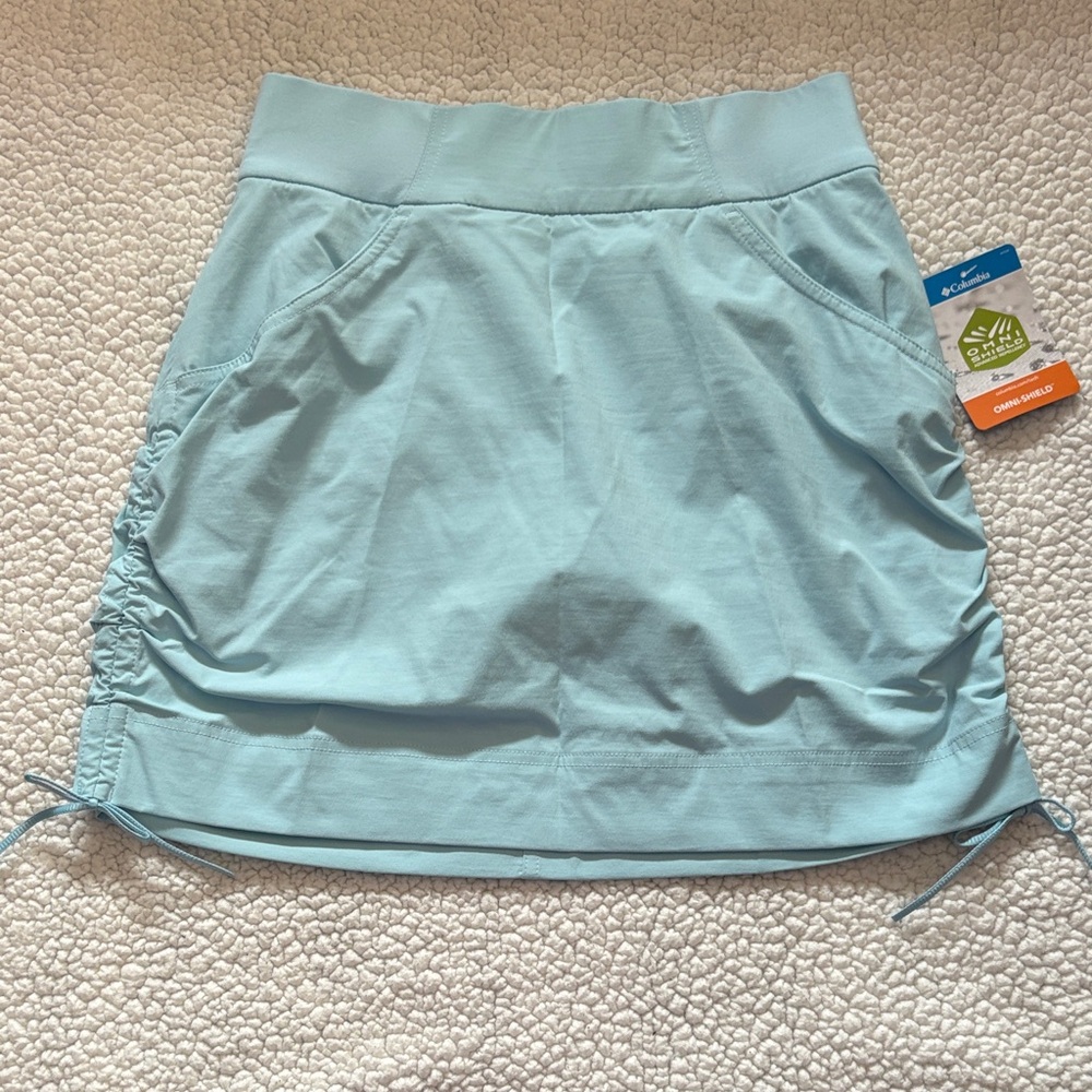 Columbia Light Blue Athletic Skirt with Side Drawstrings XS